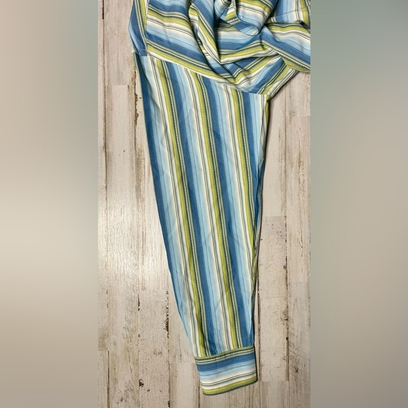 Tommy Bahama Shirt Men's Large Blue/green Button Up 100% Silk Long Sleeve L - Picture 9 of 13